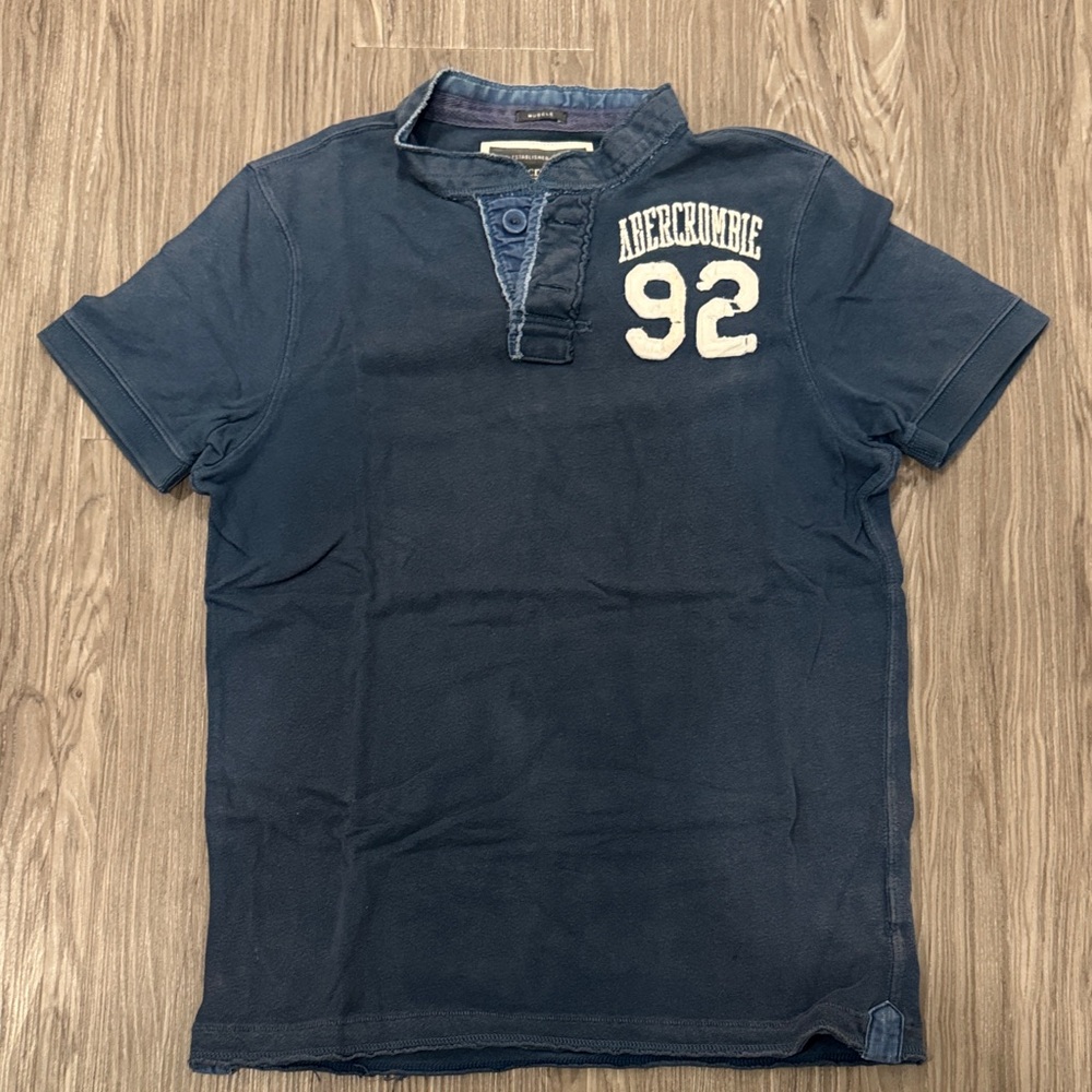 Abercrombie & Fitch Dark Blue Polo Shirt